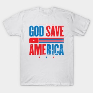 God Save America Red and Blue T-Shirt